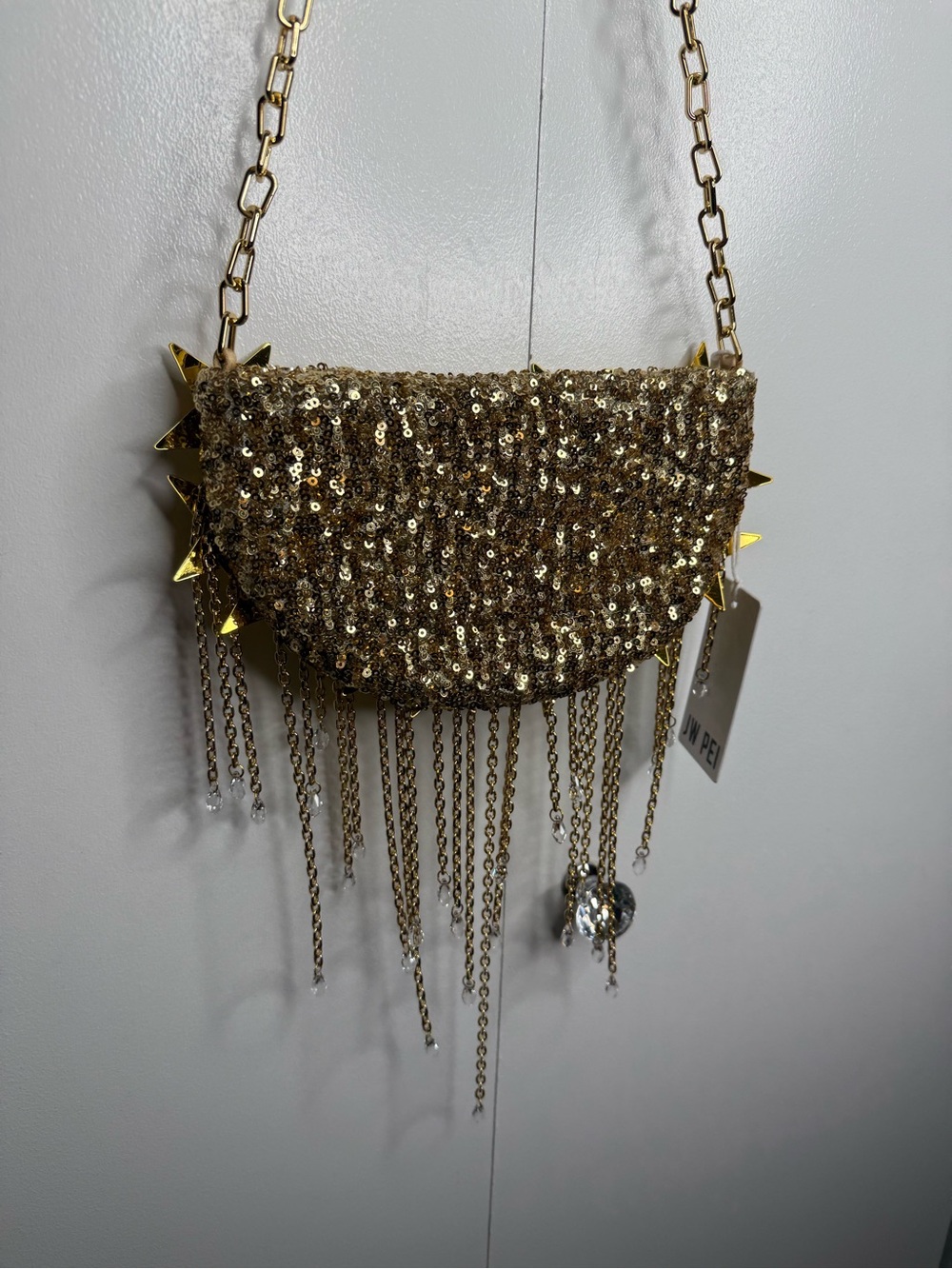 JW PEI Anika Star-Embellished Chain Bag in gold $159 NWT - Picture 5 of 10